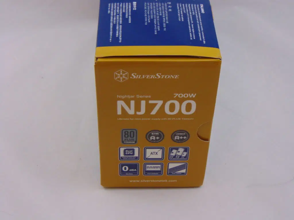 SilverStone NJ700 700W Fanless Power Supply side box