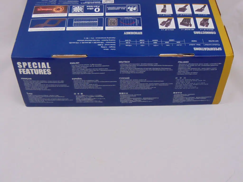SilverStone NJ700 700W Fanless Power Supply bottom box