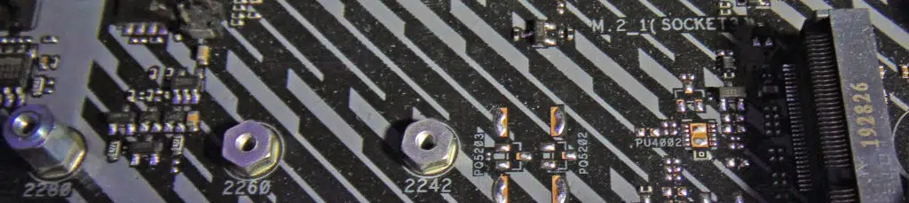 ASUS TUF GAMING X570-PLUS WI-FI Motherboard M.2_1 socket closeup