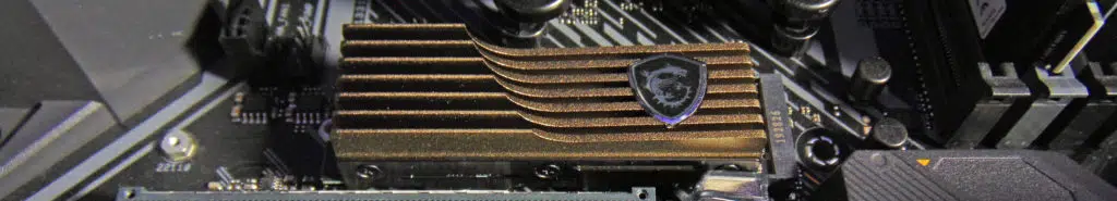 ASUS TUF GAMING X570-PLUS WI-FI Motherboard M.2_1 socket with MSI SPATIUM 2TB SSD installed