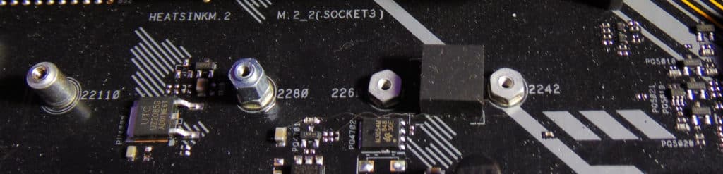 ASUS TUF GAMING X570-PLUS WI-FI Motherboard M.2_2 socket closeup