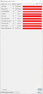 GIGABYTE GeForce RTX 3060 GAMING OC 12G Default GPU Frequency GPUz