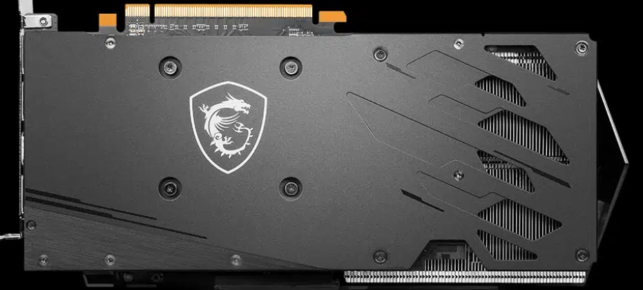 MSI Radeon RX 6600 XT GAMING X Back View