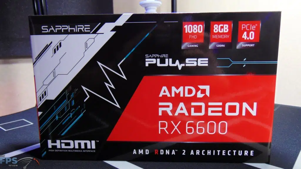 SAPPHIRE PULSE Radeon RX 6600 GAMING Video Card Box Front