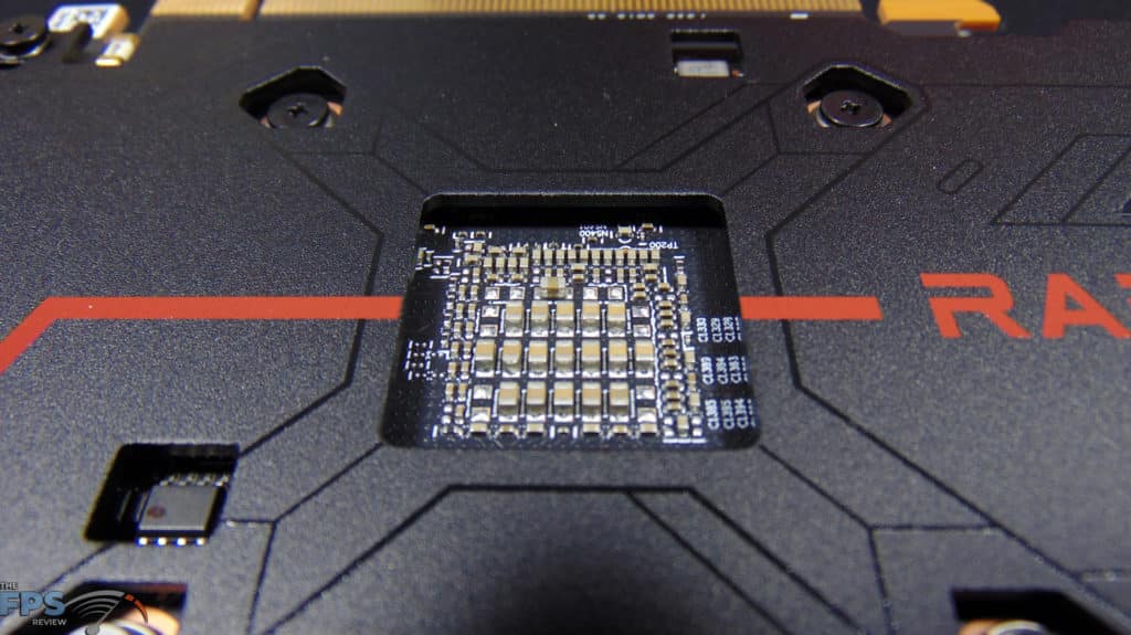 SAPPHIRE PULSE Radeon RX 6600 GAMING Video Card Back of GPU