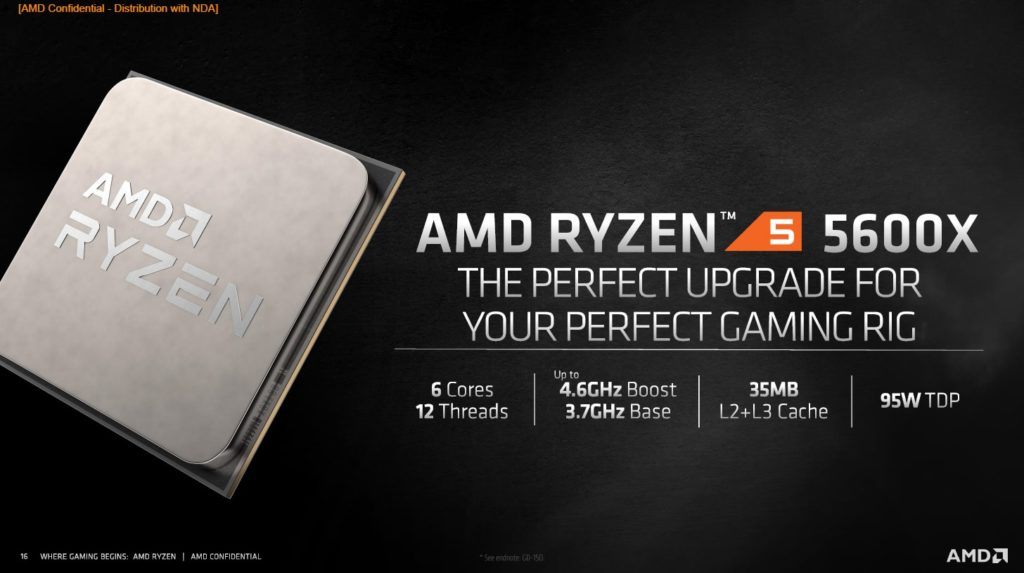AMD Ryzen 5 5600X Specs Press Deck