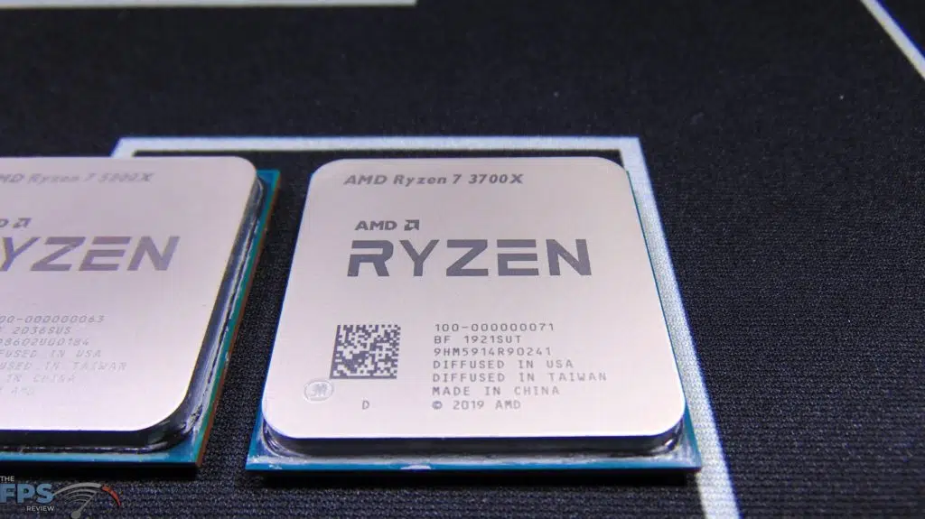 Closeup of AMD Ryzen 7 5800X CPU Top View