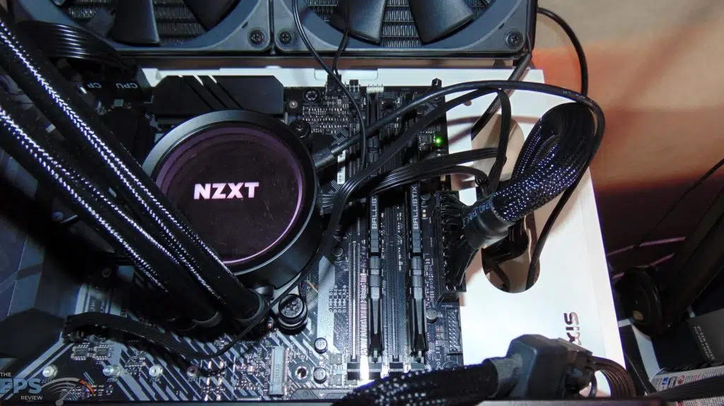 Crucial Ballistix DDR4-3600 CL16 16GB RAM Kit Installed In Computer Top View