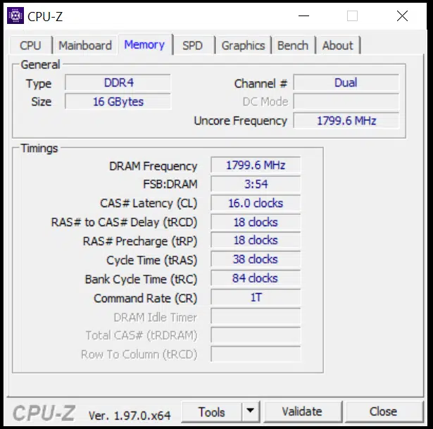 Crucial Ballistix DDR4-3600 CL16 16GB RAM Kit CPUz D.O.C.P. Setting