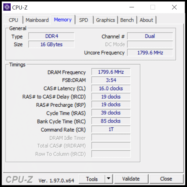 AMD Ryzen 7 5800X CPUz Memory