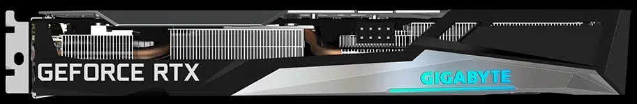 GIGABYTE GeForce RTX 3060 GAMING OC 12G Top View with RGB