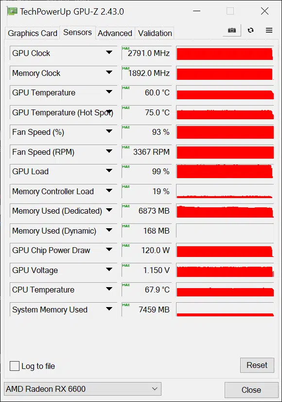 SAPPHIRE PULSE Radeon RX 6600 GAMING Video Card GPUz Overclocked