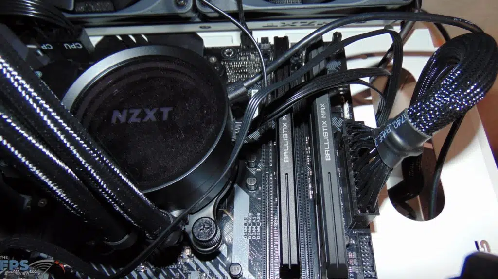 Crucial Ballistix MAX DDR4-4400 CL19 16GB RAM Kit Top of RAM Installed in Computer