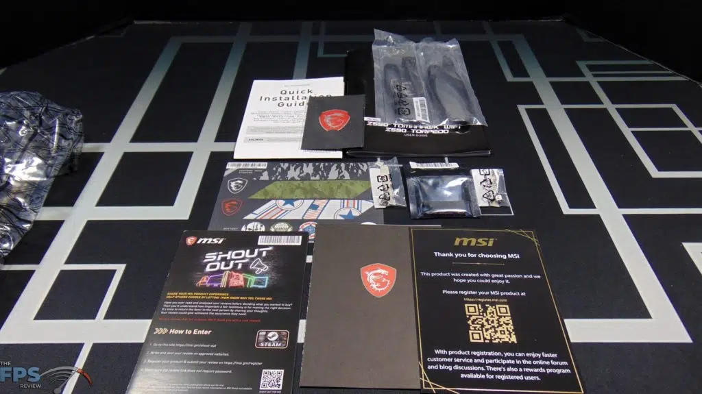 MSI MAG Z590 TORPEDO Motherboard Box Contents