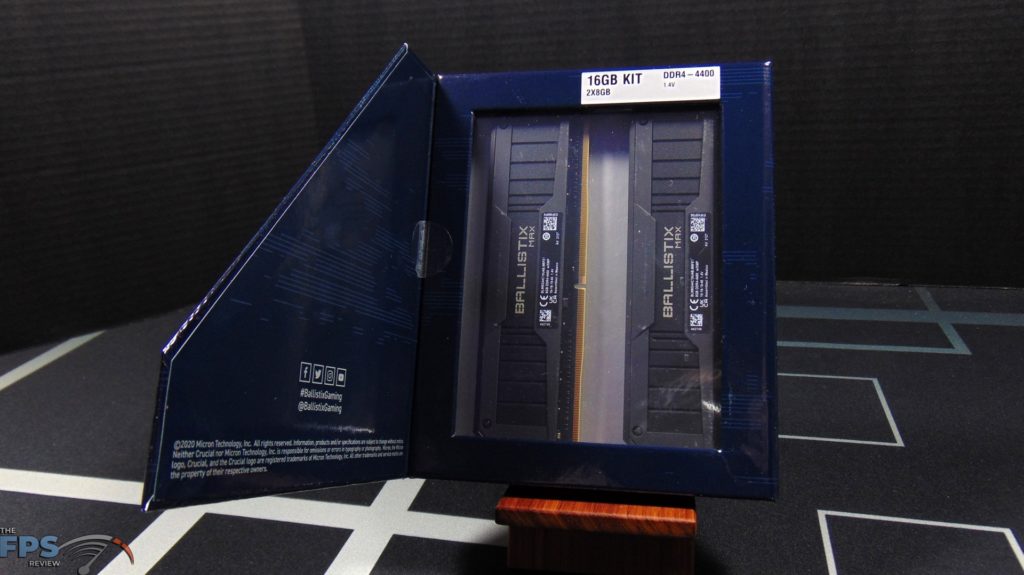 Crucial Ballistix MAX DDR4-4400 CL19 16GB RAM Kit Inside Box Window