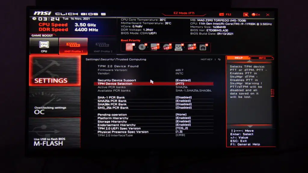 MSI MAG Z590 TORPEDO Motherboard BIOS