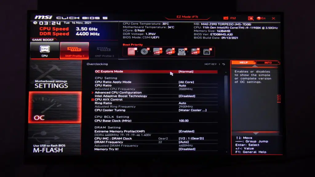 MSI MAG Z590 TORPEDO Motherboard BIOS