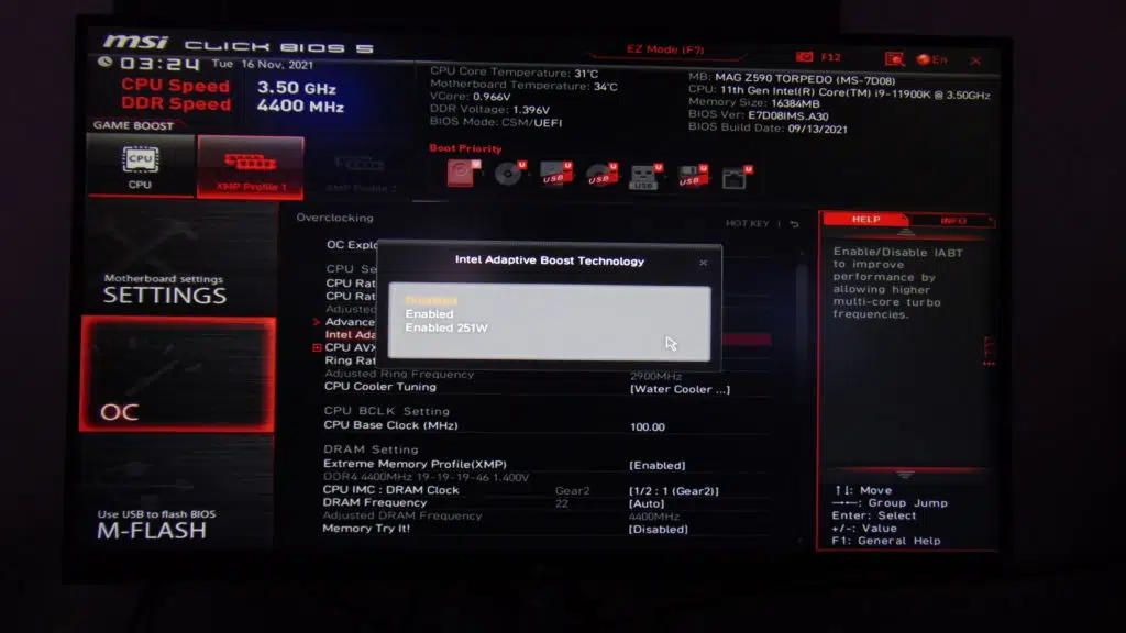 MSI MAG Z590 TORPEDO Motherboard BIOS