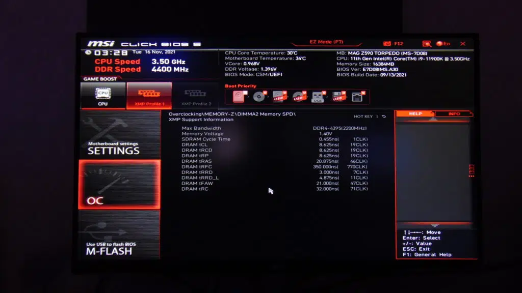 MSI MAG Z590 TORPEDO Motherboard BIOS