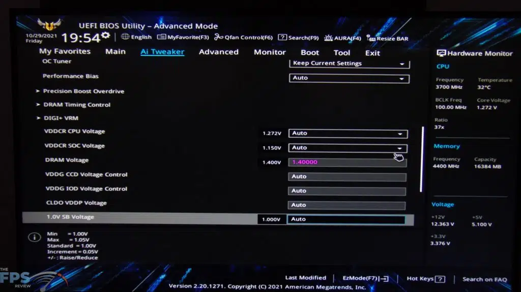 Crucial Ballistix MAX DDR4-4400 CL19 16GB RAM Kit BIOS DOCP 4400