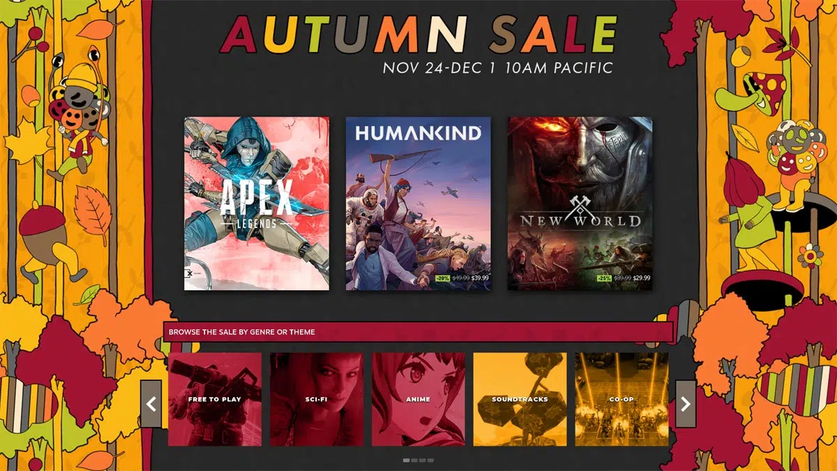 Steam's Autumn Sale Is Live, Runs from November 24 to December 1