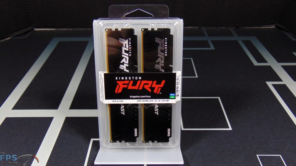 Kingston FURY Beast DDR5-5200 RAM Kit angled on Stand