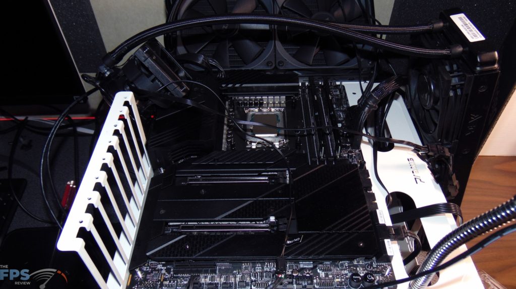 MSI MEG Z690 UNIFY Motherboard Top Angled View