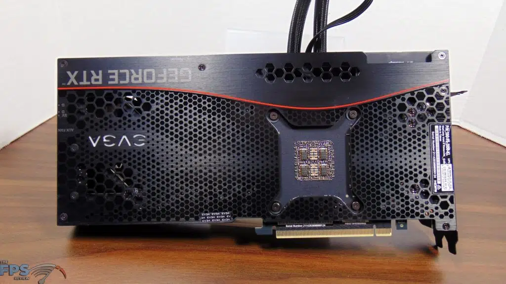 EVGA GeForce RTX 3080 FTW3 ULTRA HYBRID GAMING Video Card Back View