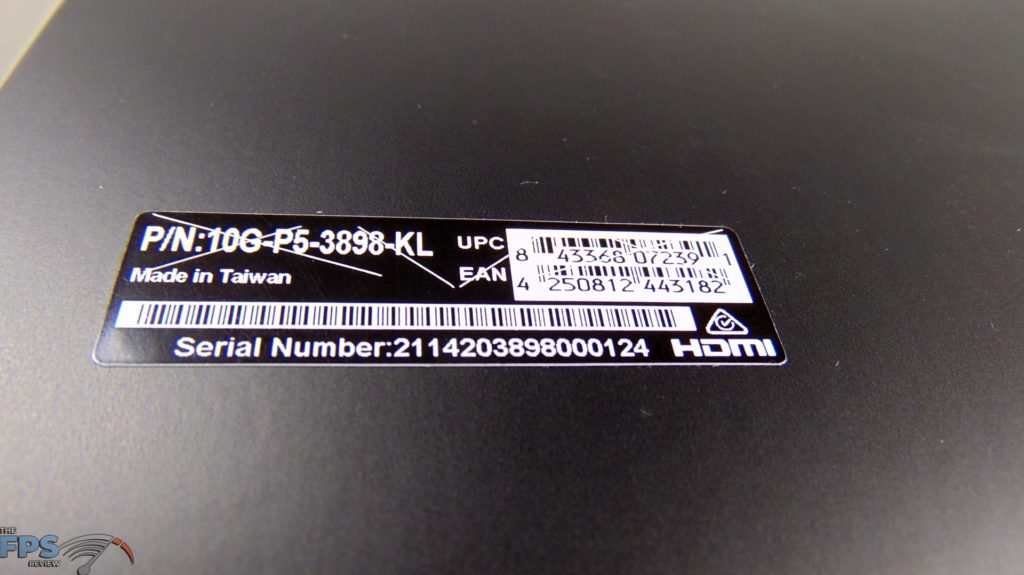 EVGA GeForce RTX 3080 FTW3 ULTRA HYBRID GAMING Video Card Box Label
