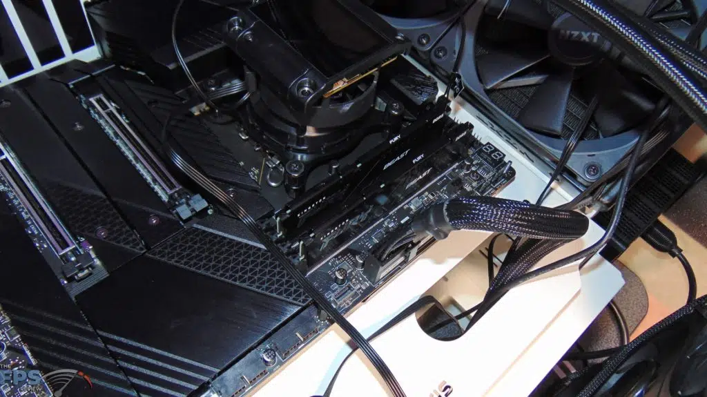 MSI MEG Z690 Unify Motherboard with Kingston Fury Beast DDR5 RAM installed full motherboard installation