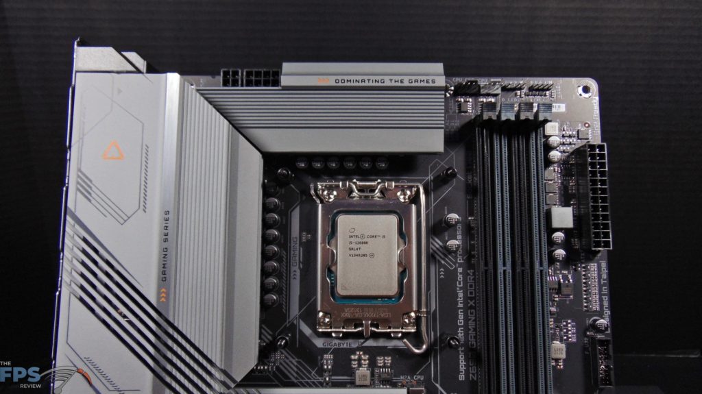 GIGABYTE Z690 GAMING X DDR4 Motherboard with Intel Core i5-12600K CPU installed