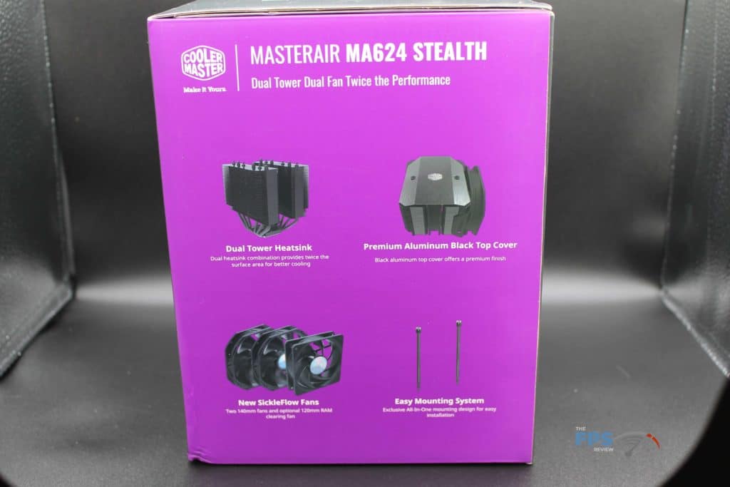Cooler Master MasterAir MA624 Stealth box right side view