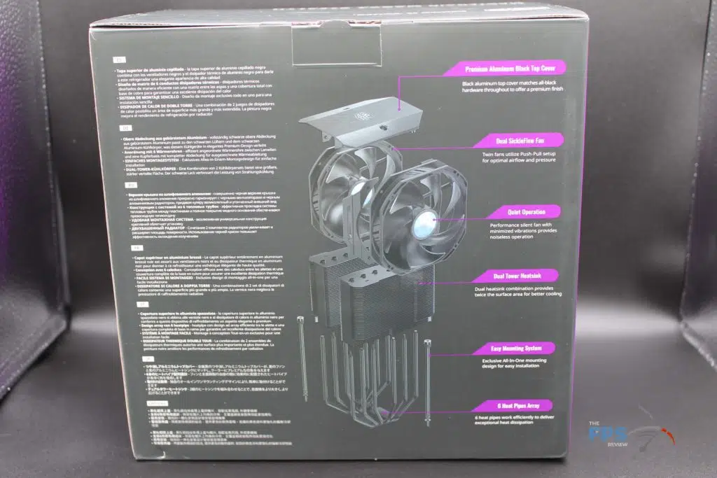 Cooler Master MasterAir MA624 Stealth box back view