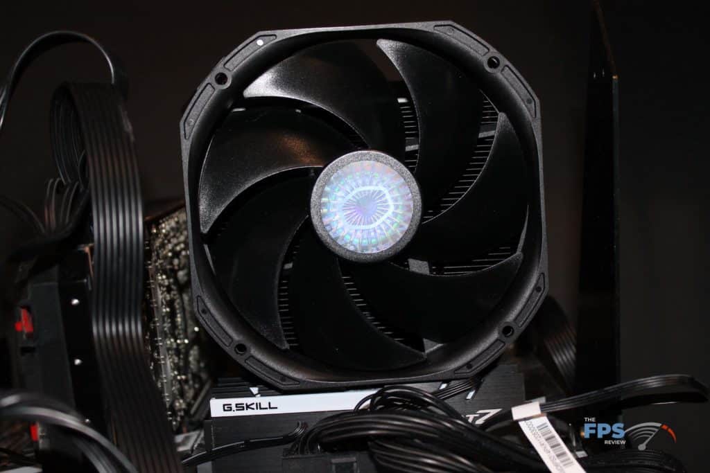 Cooler Master MasterAir MA624 Stealth installed in system showing ram clearance