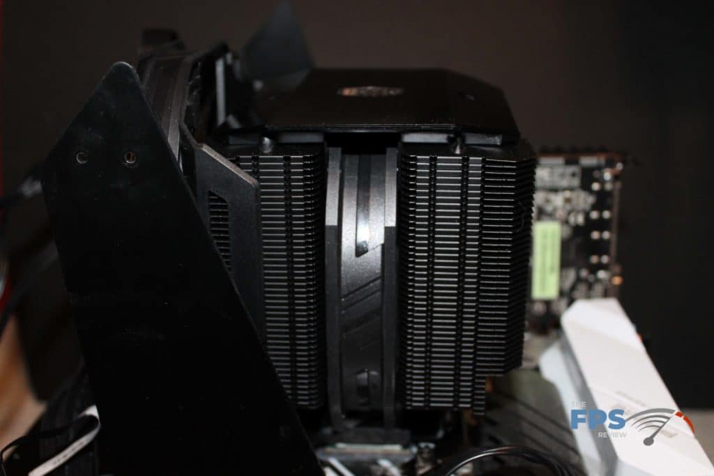Cooler Master MasterAir MA624 Stealth installed in system showing side view