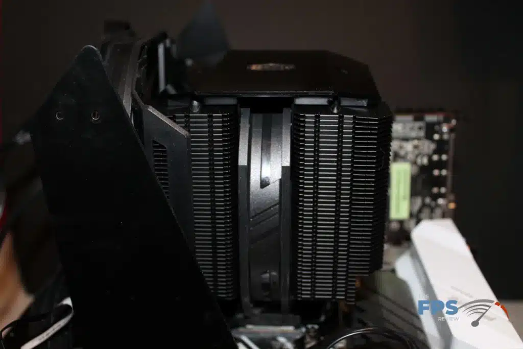 Cooler Master MasterAir MA624 Stealth installed in system showing side view