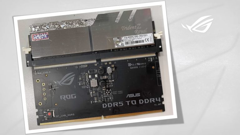 ASUS Demonstrates Prototype DDR5 to DDR4 Converter Card for Z690 Motherboards