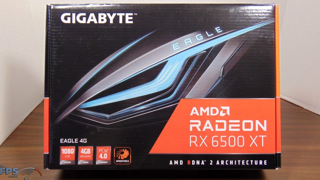 GIGABYTE Radeon RX 6500 XT EAGLE 4G video card box front view