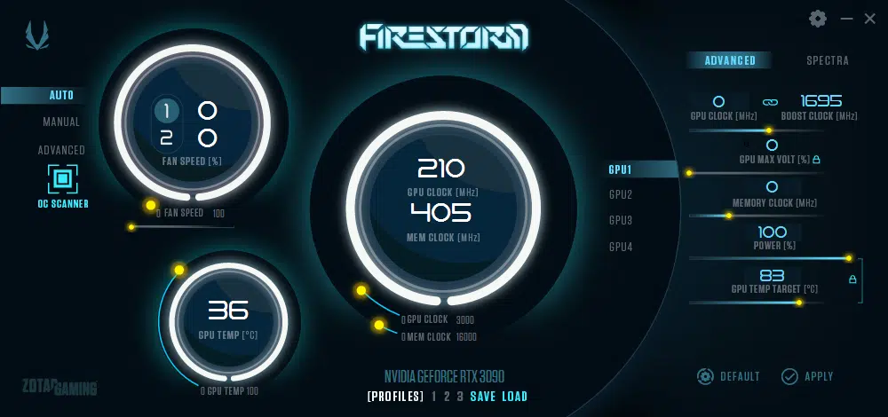 ZOTAC GAMING GeForce RTX 3090 Trinity Zotac FireStorm