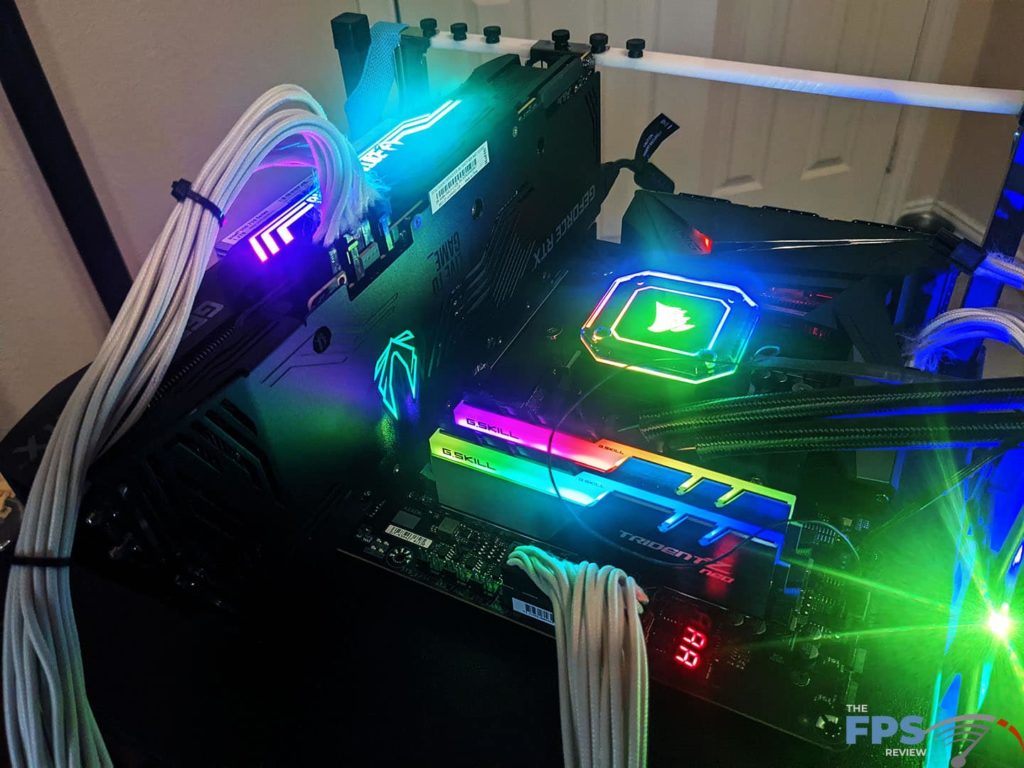 ZOTAC GAMING GeForce RTX 3090 Trinity Installed in System with RGB Lighting