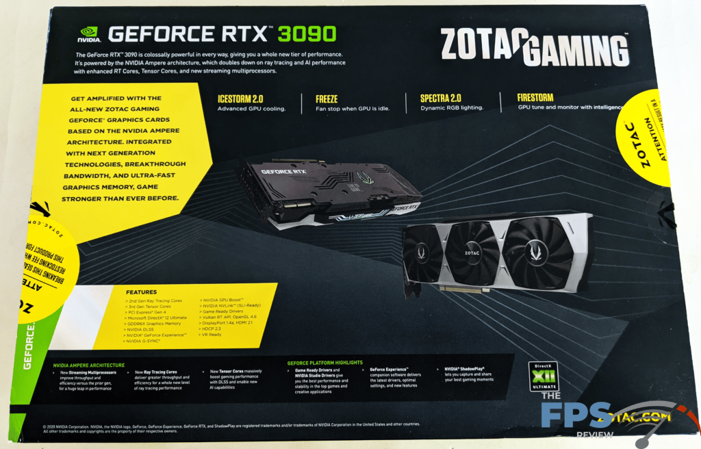 ZOTAC GAMING GeForce RTX 3090 Trinity Box Back