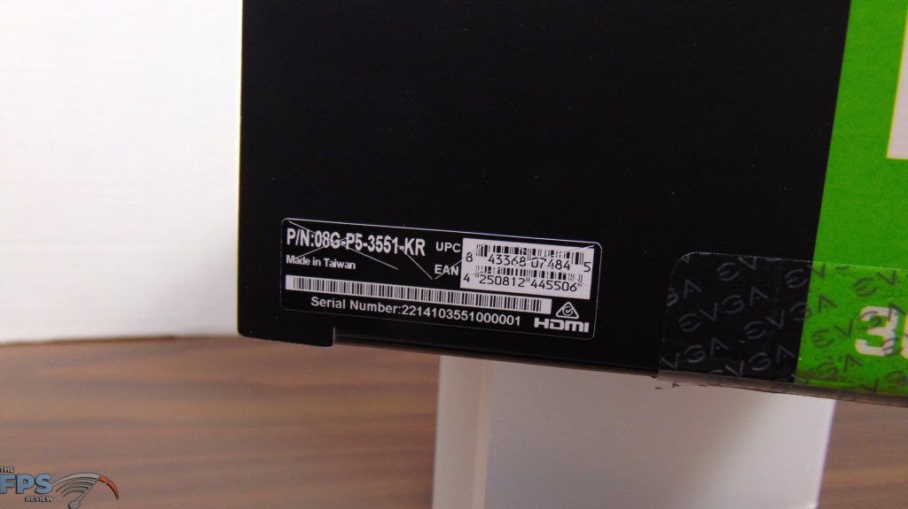 EVGA GeForce RTX 3050 XC BLACK GAMING box label