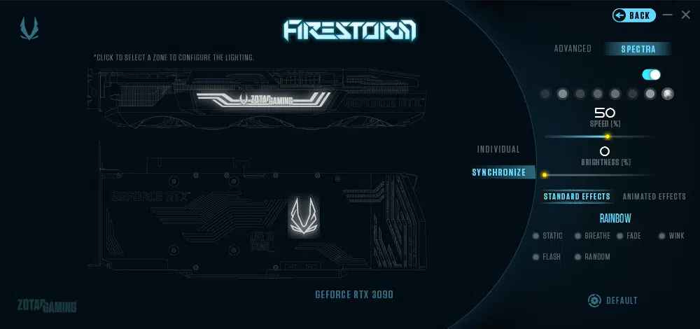 ZOTAC GAMING GeForce RTX 3090 Trinity Zotac FireStorm Overclocking