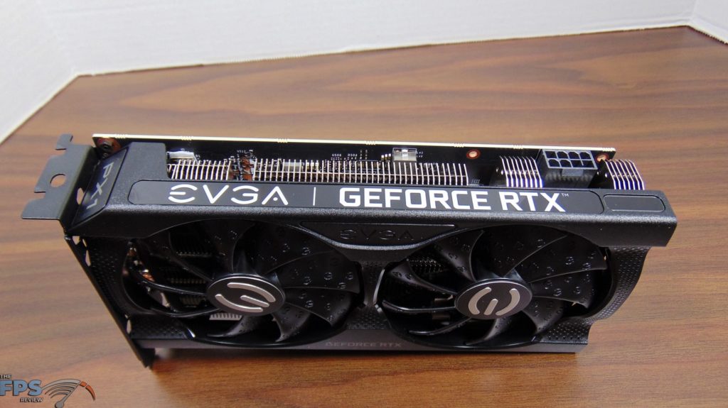 EVGA GeForce RTX 3050 XC BLACK GAMING video card top view