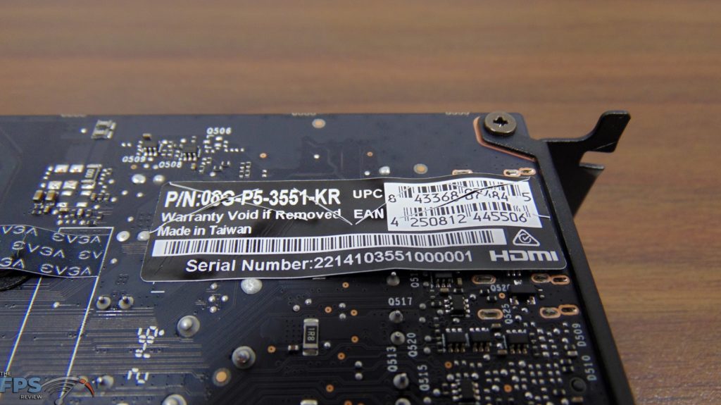 EVGA GeForce RTX 3050 XC BLACK GAMING video card label