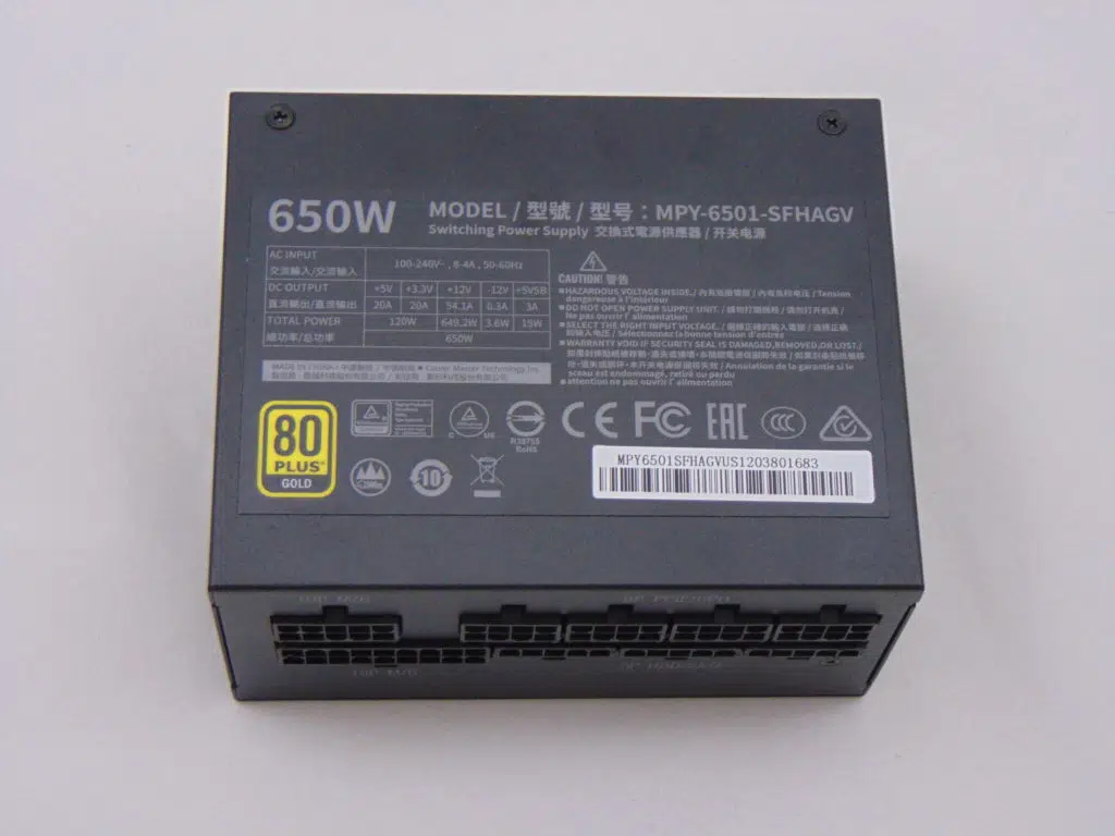 Cooler Master V650 SFX GOLD power sticker