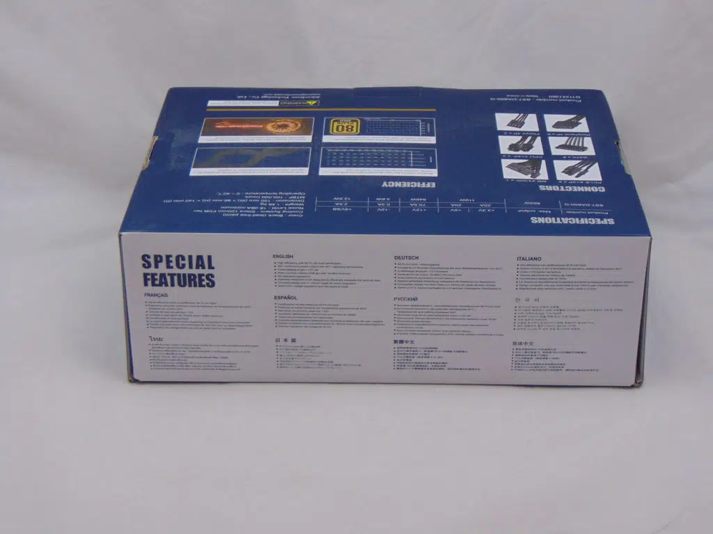 SilverStone DA850 Gold box bottom