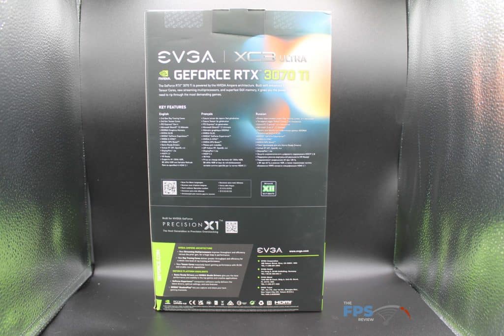 EVGA GeForce RTX 3070 Ti XC3 ULTRA GAMING box rear