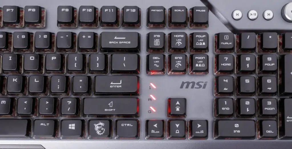 MSI Vigor GK71 Sonic Indicator Lights