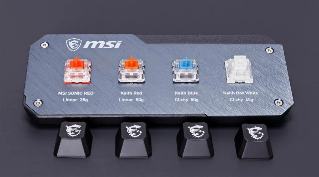MSI Vigor GK71 Sonic key comparison topless